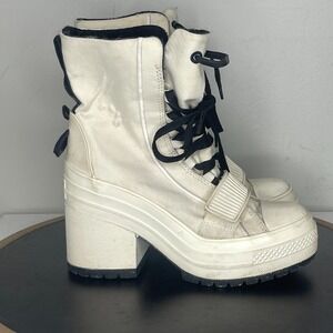 Converse Chuck Taylor All Star GR82 White Black Platform Boots 566326C Womens 5